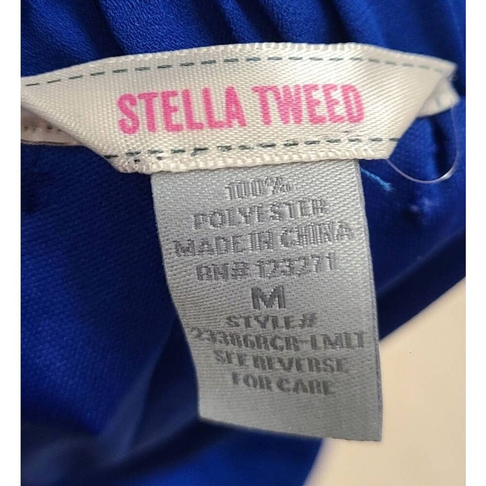 Stella Tweed Blue Scallop Edge Womens Shorts M - Picture 6 of 6